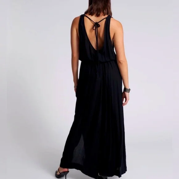 One Teaspoon NWT After Party Open Back Black Jumpsuit SZ S - Picture 3 of 5